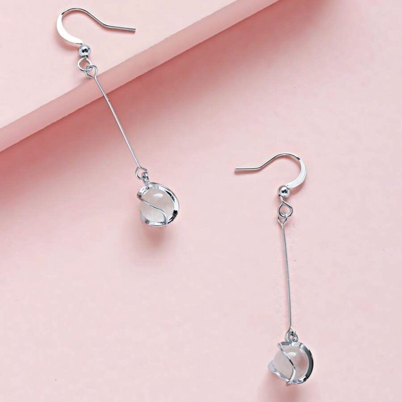 Any 2/$20! Silver Moon Drop Earrings - Picture 3 of 6